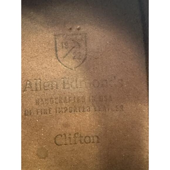 Size 11 D Allen Edmonds Clifton Brown Leather Cap Toe Lace Up Dress Shoes Oxford - Picture 5 of 14